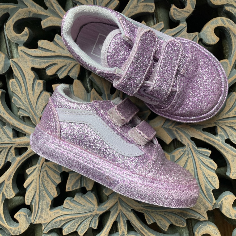 Purple Sparkly Toddler Vans